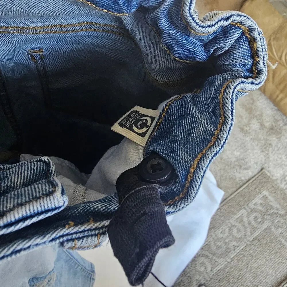 Art Class Girls Straight Leg Jeans with Holes, Size 10